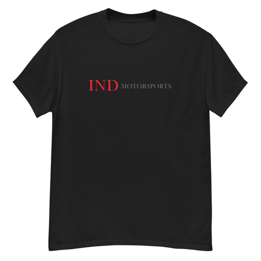 Men's classic tee with IND Motorsports on front and Logo Symbol on Back