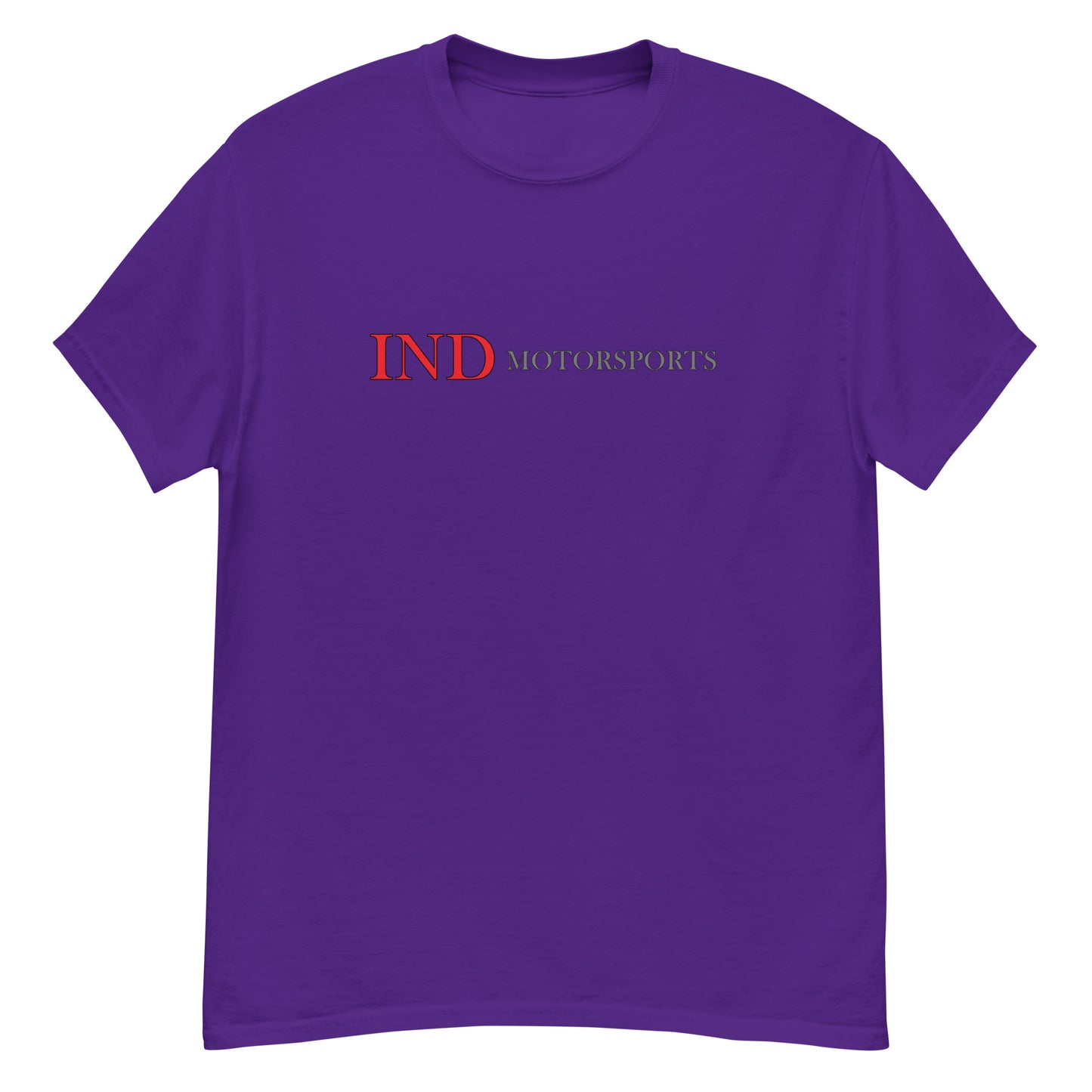 Men's classic tee with IND Motorsports on front and Logo Symbol on Back