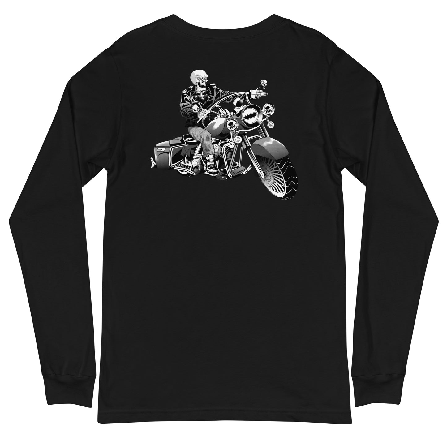 Unisex Long Sleeve Tee with IND on front and Logo on Back