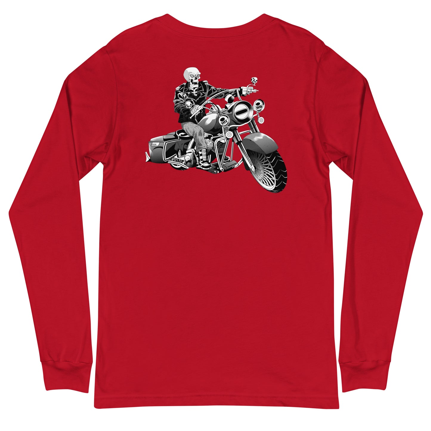 Unisex Long Sleeve Tee with IND on front and Logo on Back